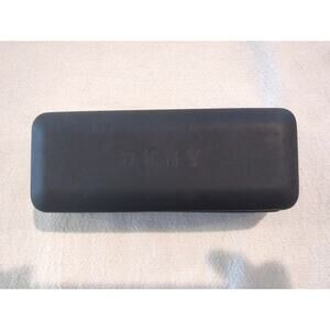 DNKY  Flat Black clamshell eyeglass case